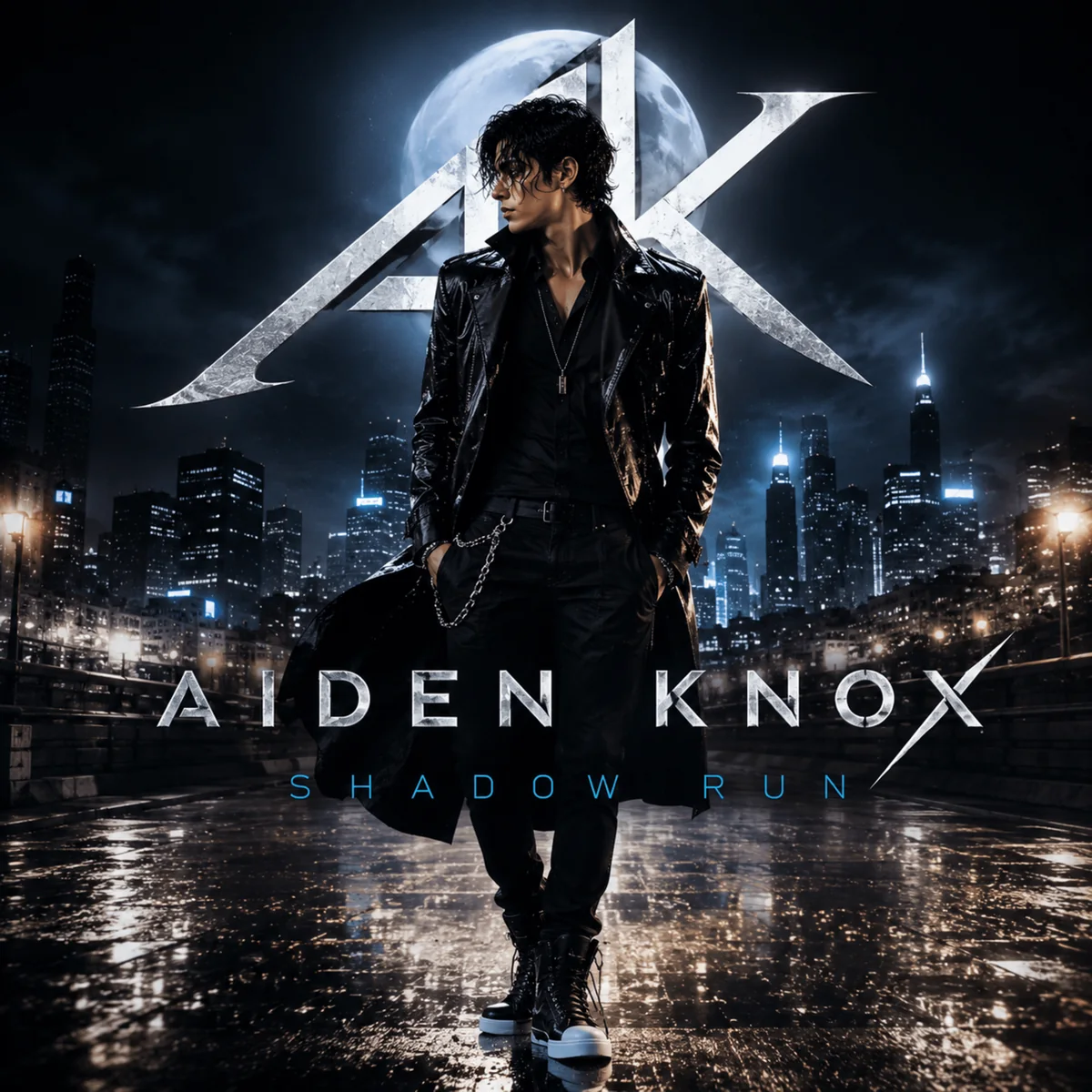 Pochette du single Shadow Run de Aiden Knox