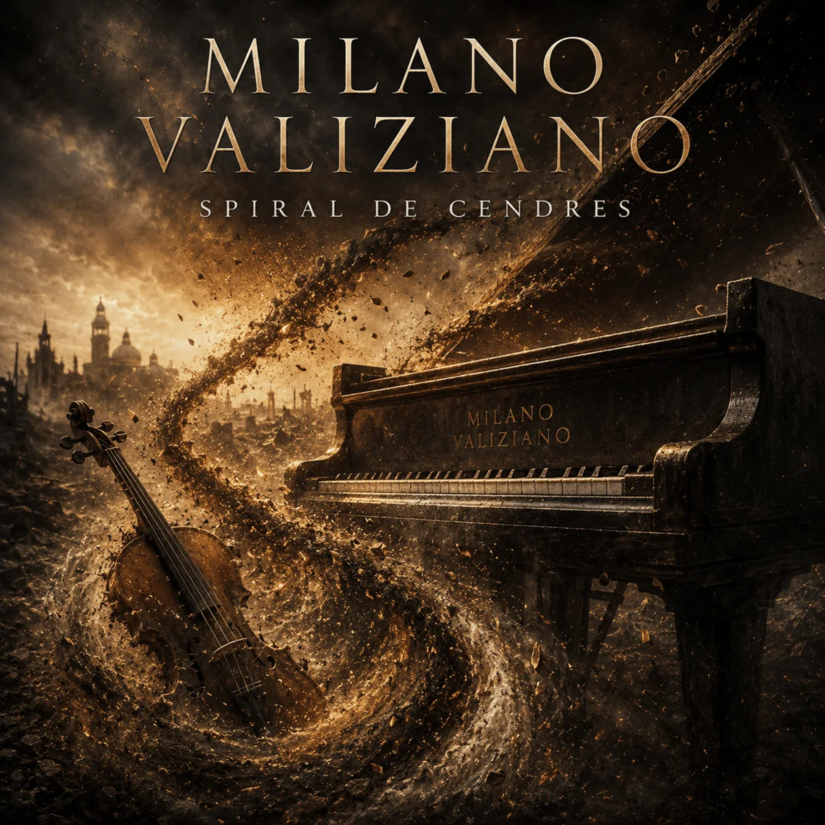 Pochette du single Spiral de Cendres de Milano Valiziano